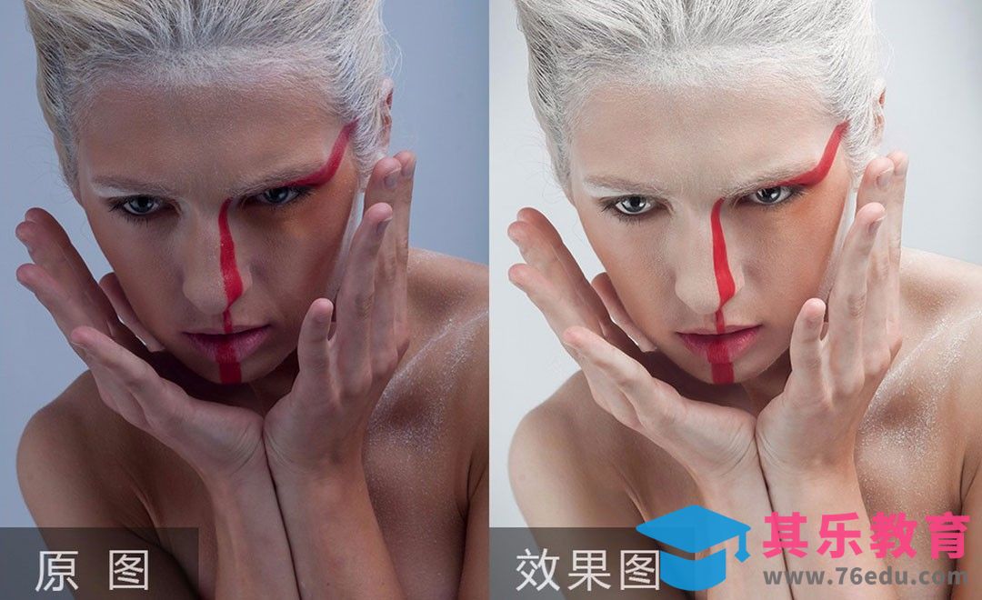 PS-杂志封面白色皮肤人像调色[虎课网手机摄影入门视频教程][MP4产品摄影教程全集 ]-第1张图片-我要自学网