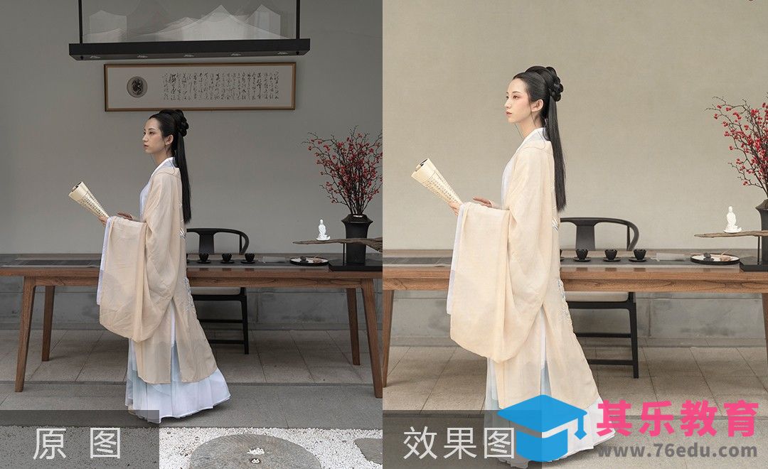 PS-中国风画意人像后期修图[虎课网手机摄影入门视频教程][MP4产品摄影教程全集 ]-第1张图片-我要自学网