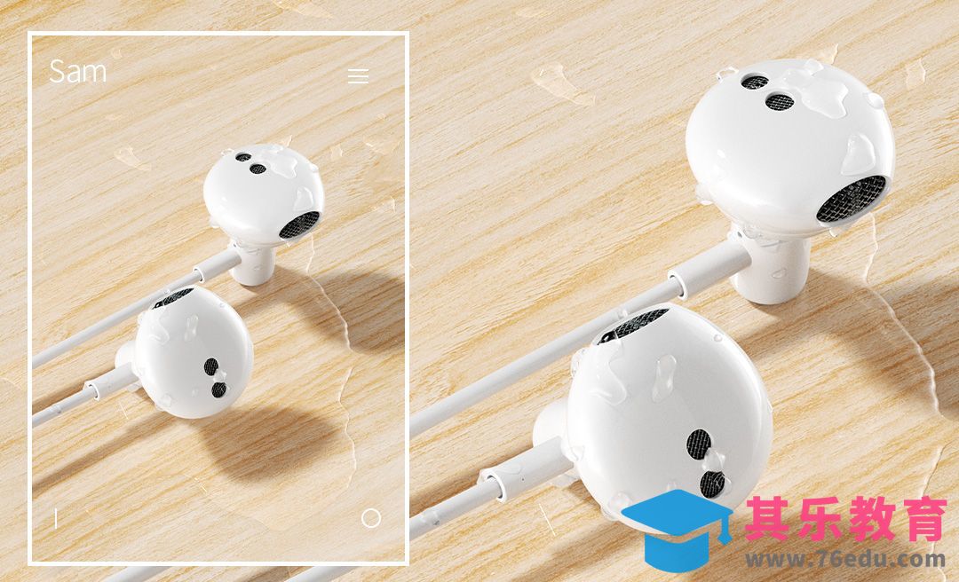 C4D+OC-耳机桌面水渍细腻材质表现[虎课网C4D设计视频教程][产品数码建模MP4教程全集 ]-第1张图片-我要自学网