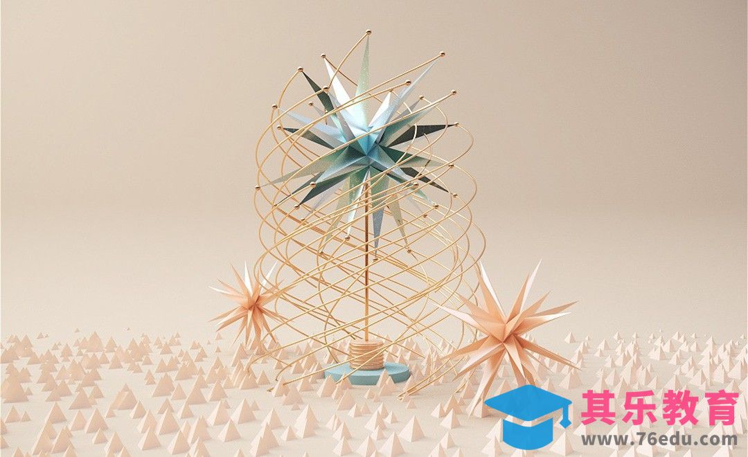 C4D-星星案例建模（上）[虎课网C4D设计视频教程][产品数码建模MP4教程全集 ]-第1张图片-我要自学网