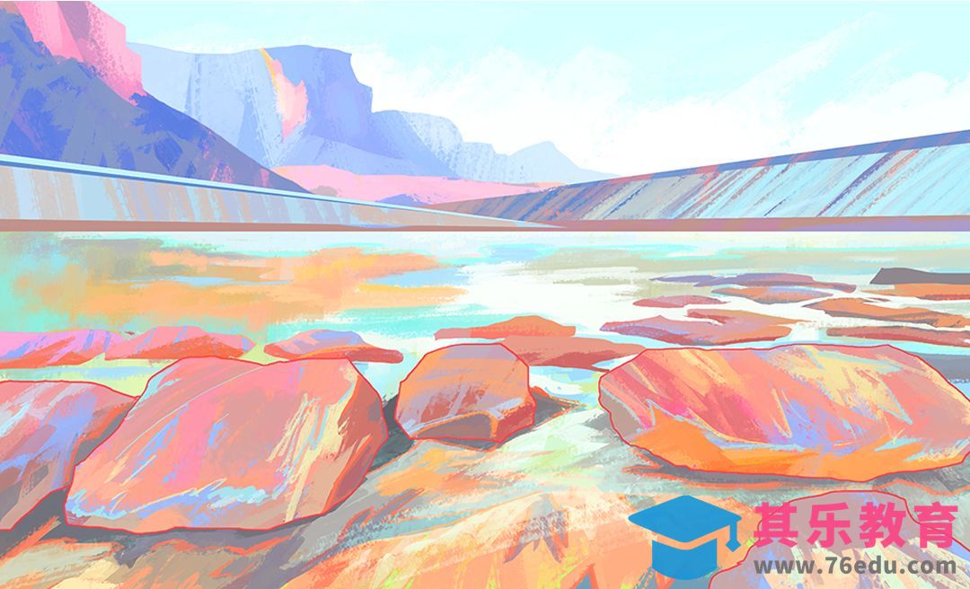 PS-风景插画-一起来做色彩训练吧[虎课网绘画插画视频教程][ipad商业插画MP4教程全集 ]-第1张图片-我要自学网