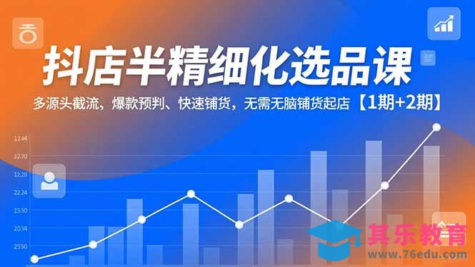 抖店半精细化选品课，多源头截流、爆款预判、快速铺货，无脑铺货起店【1期+2期】-第1张图片-我要自学网