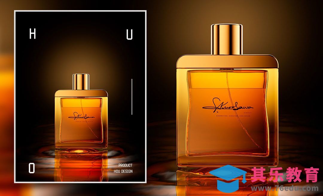 C4D+OC-暗调水场景香水渲染[虎课网C4D设计视频教程][产品数码建模MP4教程全集 ]-第1张图片-我要自学网