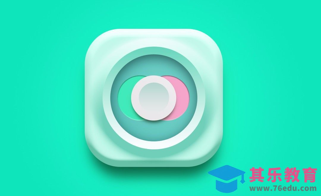 PS-马卡龙色系播放器图标[虎课网UI设计视频教程][UI设计教程全集MP4 ]-第1张图片-我要自学网