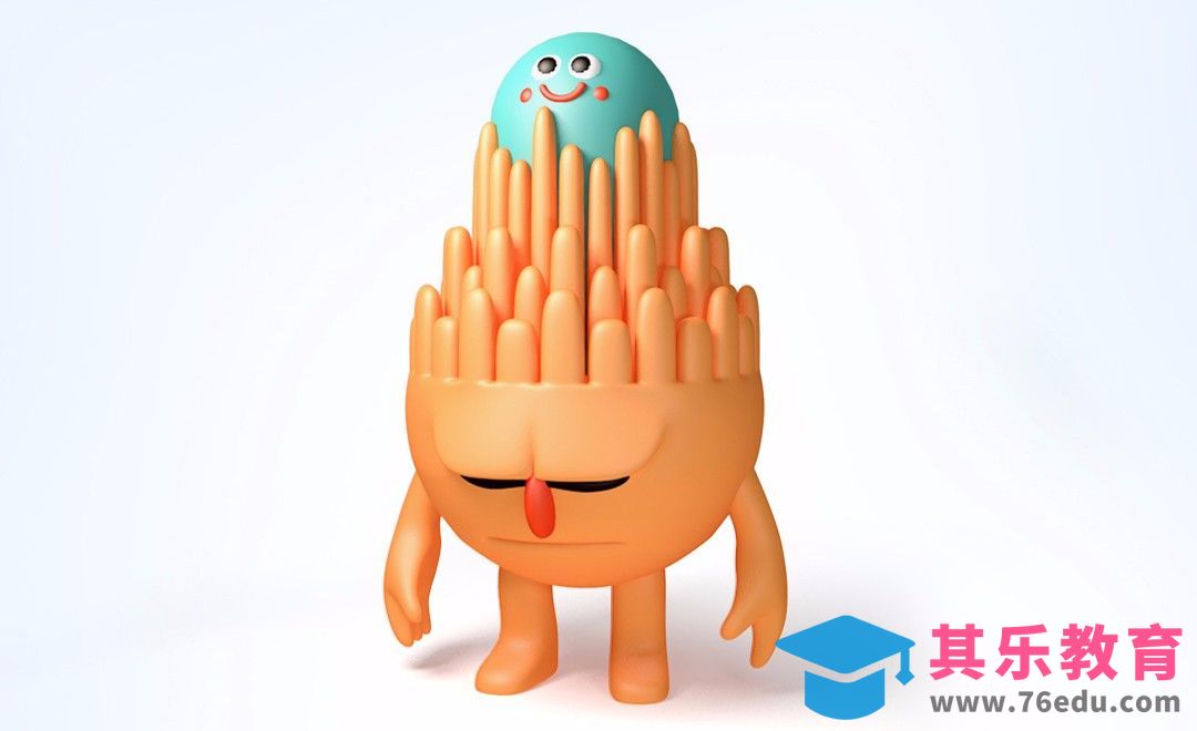 C4D+PS-卡通人物小怪兽建模及渲染[虎课网C4D设计视频教程][产品数码建模MP4教程全集 ]-第1张图片-我要自学网