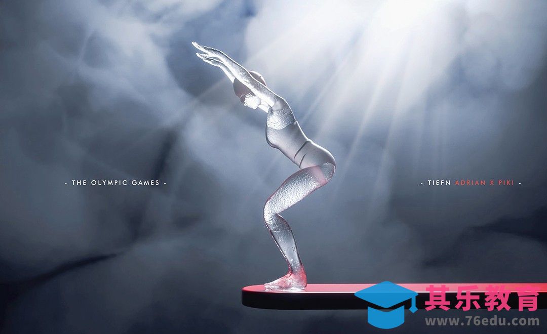 C4D+OC-运动海报之跳水[虎课网C4D设计视频教程][产品数码建模MP4教程全集 ]-第1张图片-我要自学网