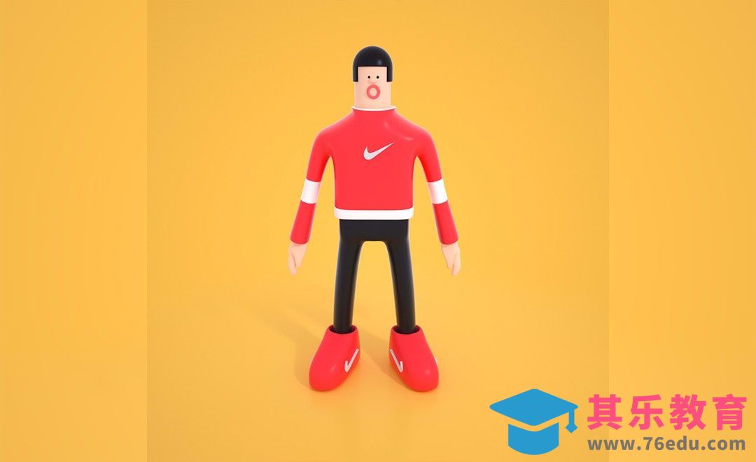 C4D-运动风卡通人物[虎课网C4D设计视频教程][产品数码建模MP4教程全集 ]-第1张图片-我要自学网