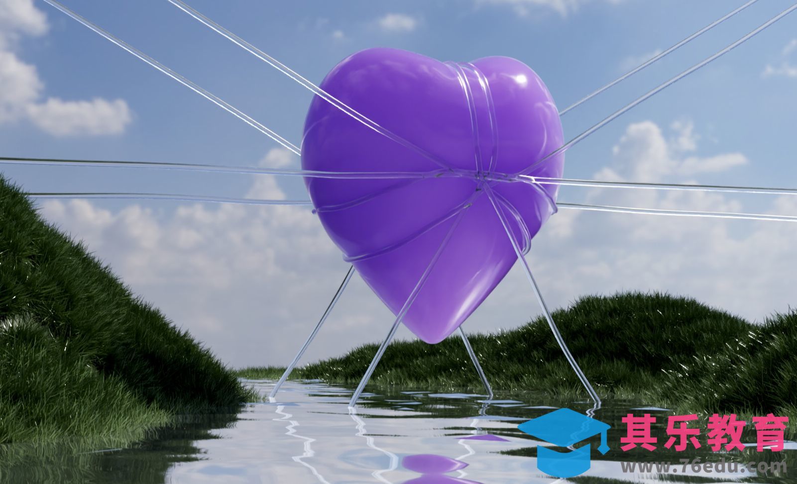 C4D-绑住绳子的跳动爱心[虎课网C4D设计视频教程][产品数码建模MP4教程全集 ]-第1张图片-我要自学网