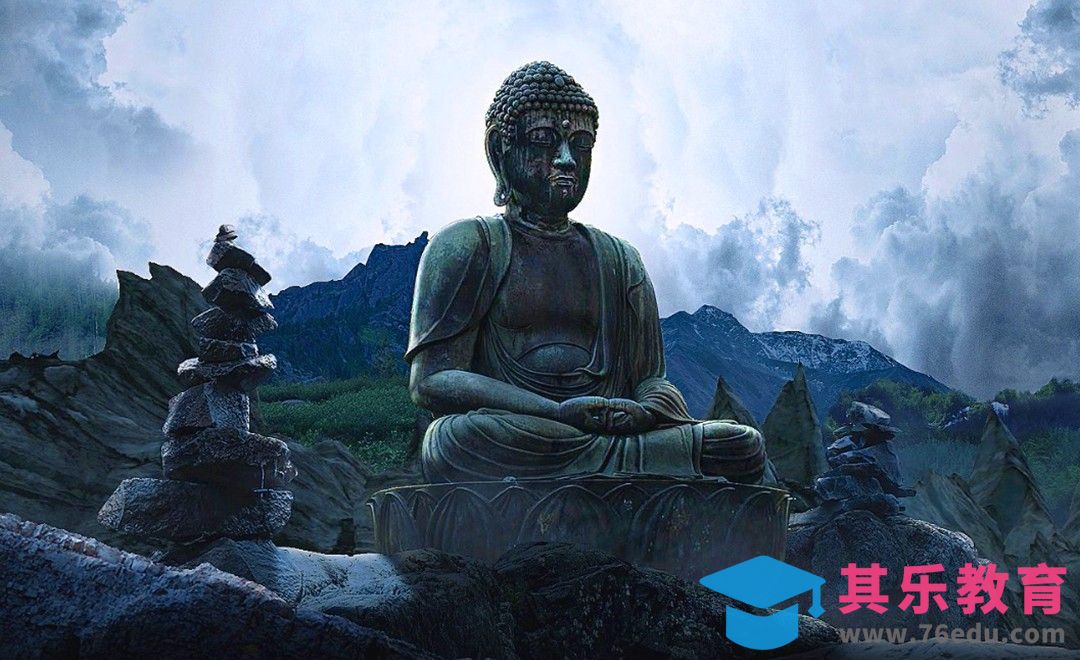 PS-深山大佛合成[平面设计视频教程][海报设计MP4高清全集 ]-第1张图片-我要自学网