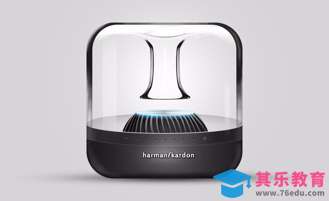 PS-音箱图标[虎课网UI设计视频教程][UI设计教程全集MP4 ]-第1张图片-我要自学网