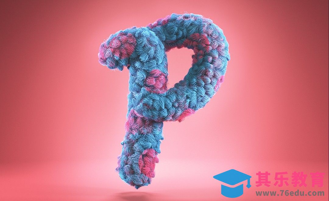 C4D+PS+AI-毛发渲染：创意字体p[虎课网C4D设计视频教程][产品数码建模MP4教程全集 ]-第1张图片-我要自学网