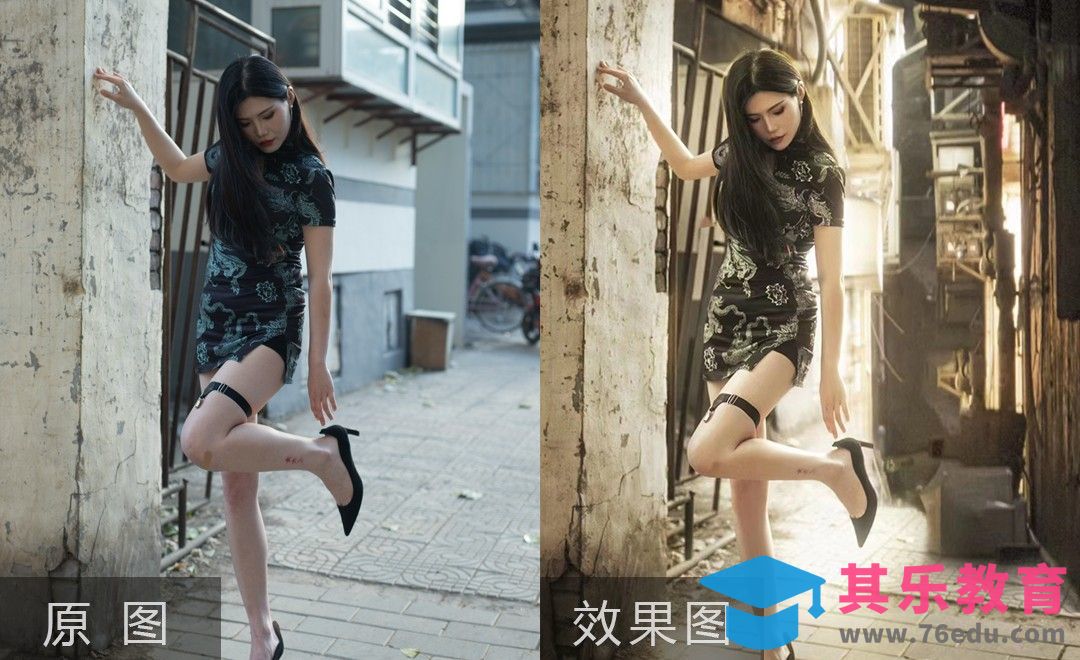 PS-人物旗袍仿插画后期精修[虎课网手机摄影入门视频教程][MP4产品摄影教程全集 ]-第1张图片-我要自学网