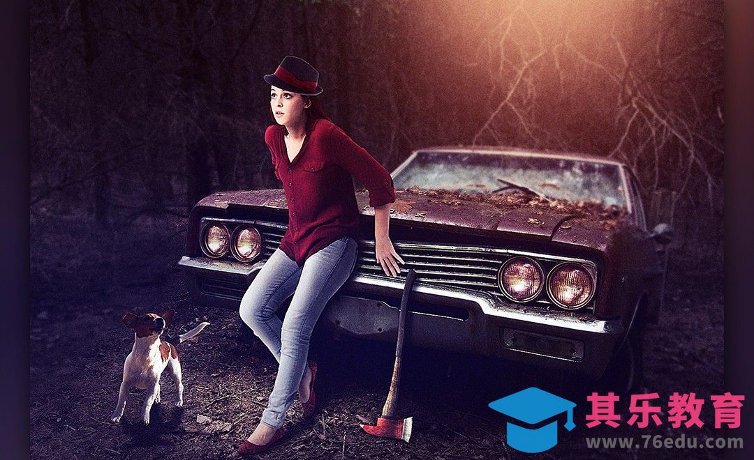 PS-恐怖之夜-情景合成[平面设计视频教程][海报设计MP4高清全集 ]-第1张图片-我要自学网