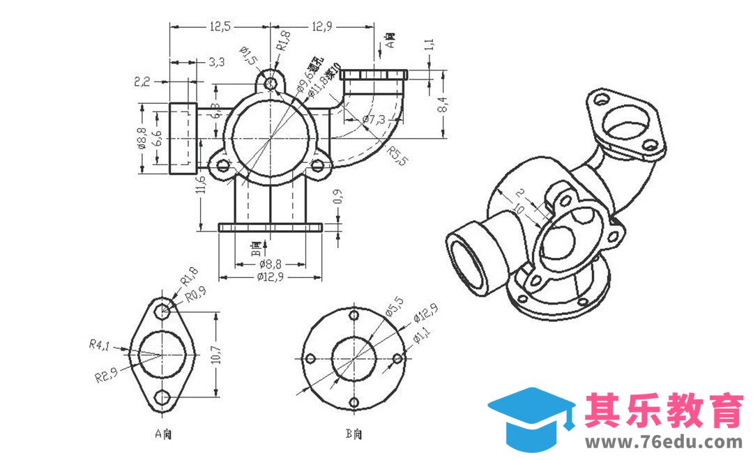 SW-三通实体建模案例[虎课网最新视频教程][免费高清MP4教程全集 ]-第1张图片-我要自学网