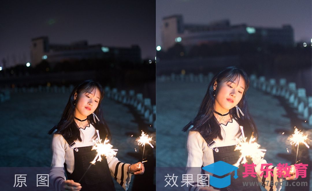 PS-唯美仙女棒夜景烟火后期教程[虎课网手机摄影入门视频教程][MP4产品摄影教程全集 ]-第1张图片-我要自学网