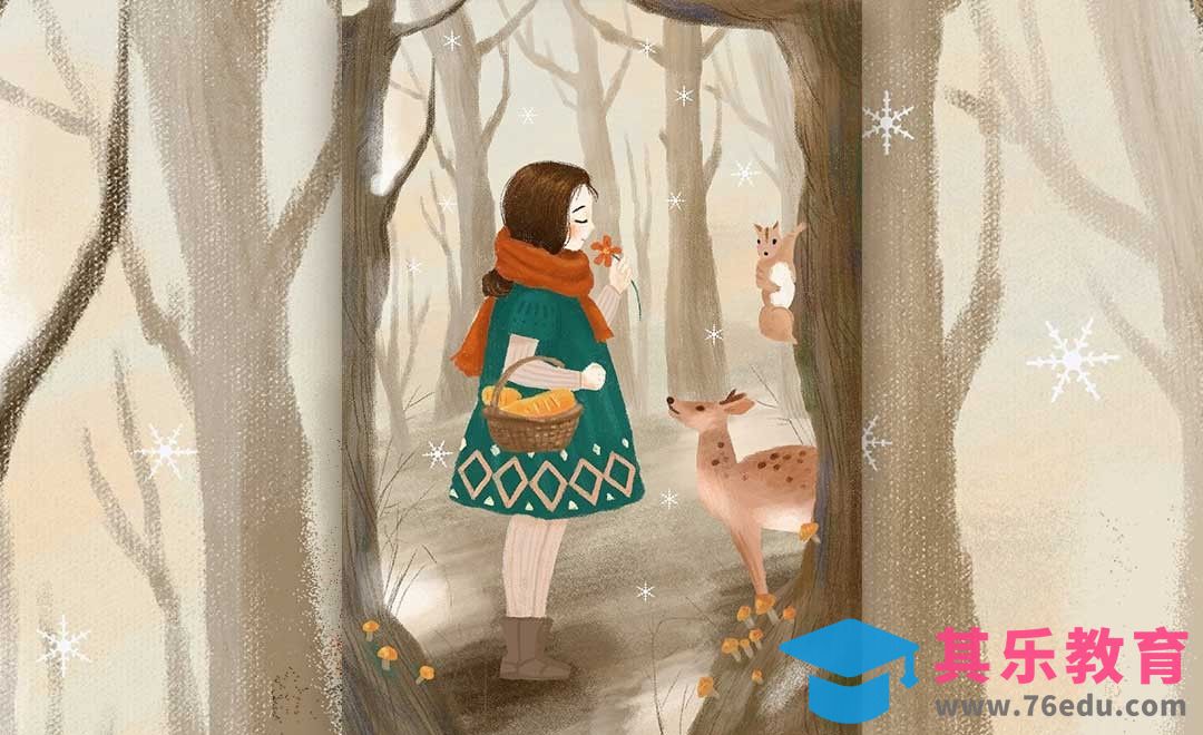 PS-板绘插画-森林小美女[虎课网绘画插画视频教程][ipad商业插画MP4教程全集 ]-第1张图片-我要自学网