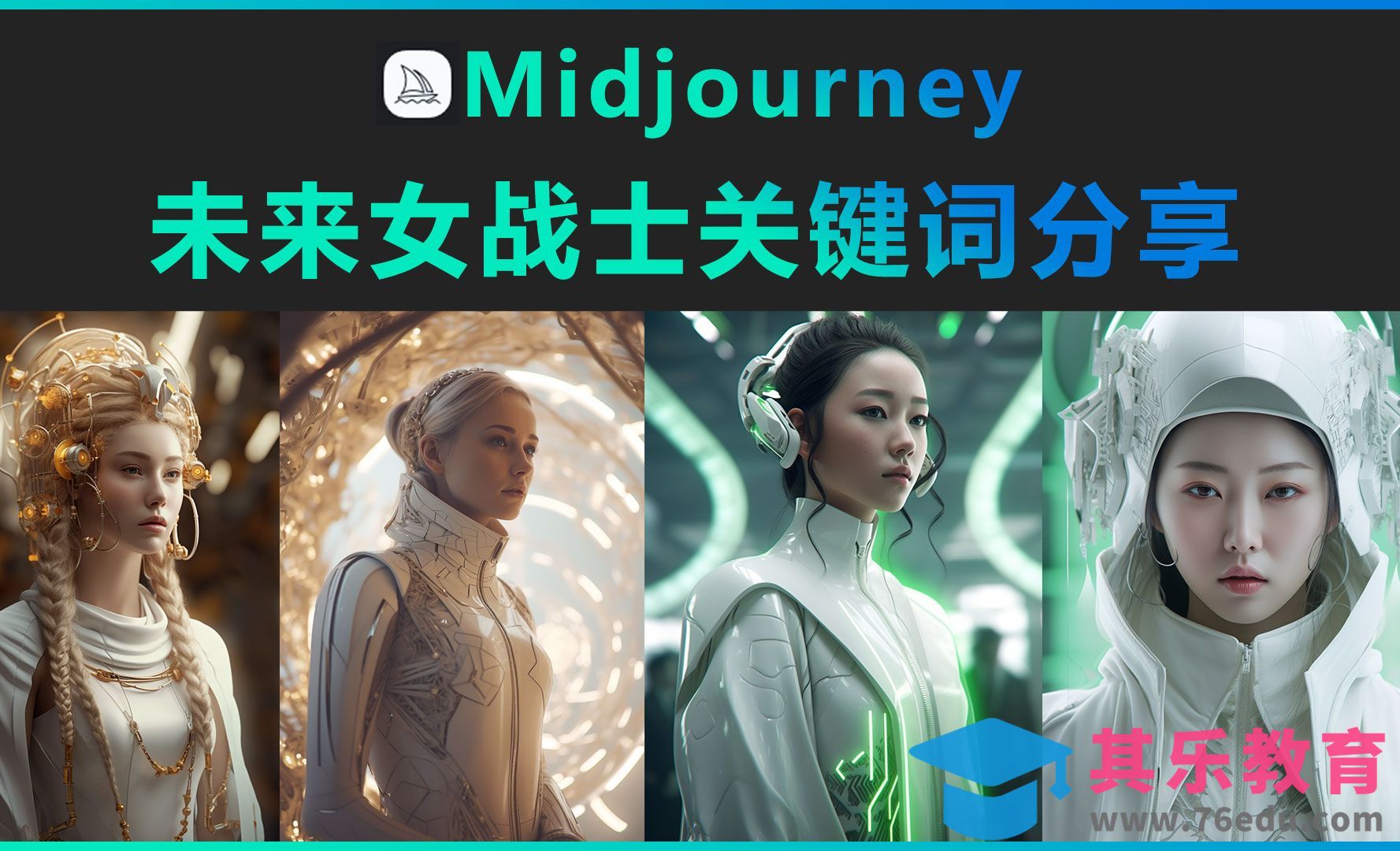 Midjourney-未来女战士关键词分享[虎课网AICG人工智能视频教程][MP4高清全集 ]-第1张图片-我要自学网