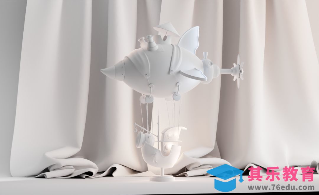 Blender-飞船气球建模[虎课网Blender视频教程][Blender建模教程MP4教程全集 ]-第1张图片-我要自学网