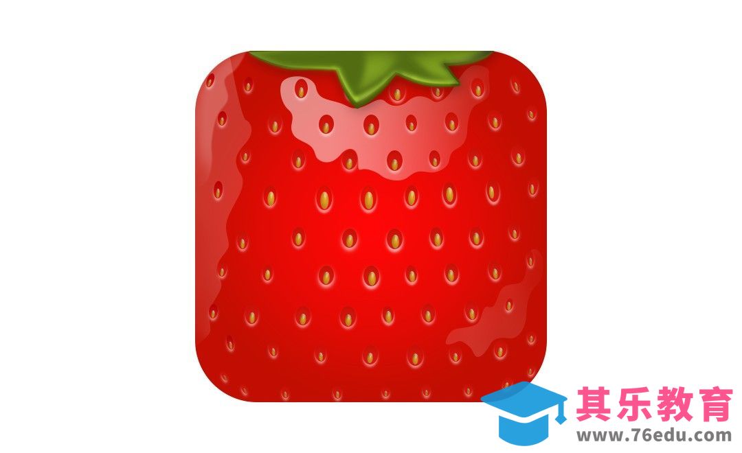 PS-写实水果草莓UI图标[虎课网UI设计视频教程][UI设计教程全集MP4 ]-第1张图片-我要自学网