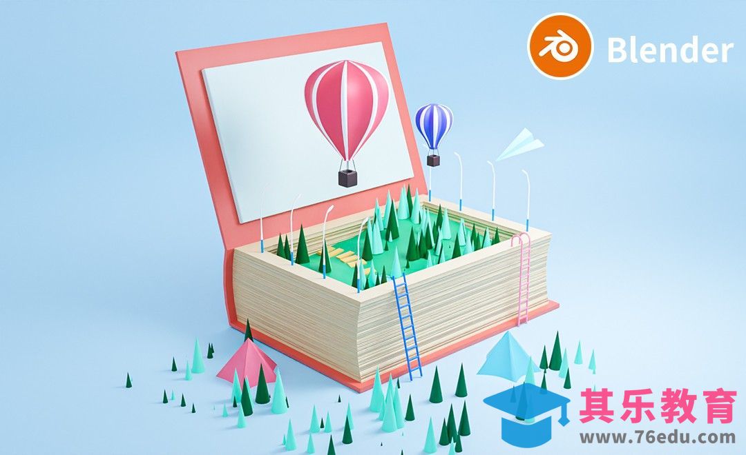 Blender -书本建模-书本小场景建模渲染[虎课网Blender视频教程][Blender建模教程MP4教程全集 ]-第1张图片-我要自学网
