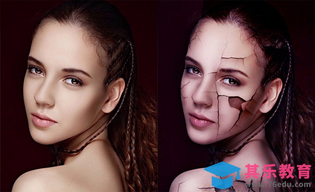 PS-简单易学·人像破裂效果[平面设计视频教程][海报设计MP4高清全集 ]-第1张图片-我要自学网