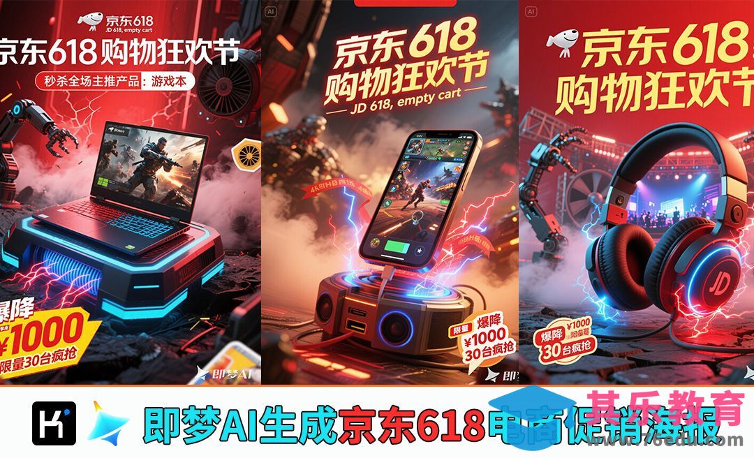 即梦AI-618电商促销海报[虎课网AICG人工智能视频教程][MP4高清全集 ]-第1张图片-我要自学网
