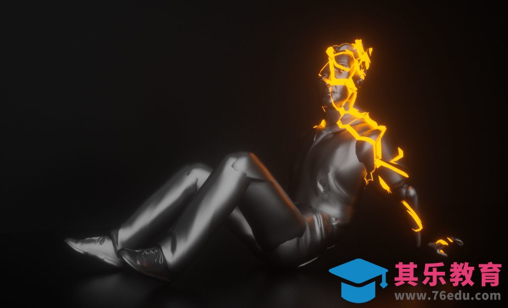 C4D+OC-人体破碎内发光效果[虎课网C4D设计视频教程][产品数码建模MP4教程全集 ]-第1张图片-我要自学网
