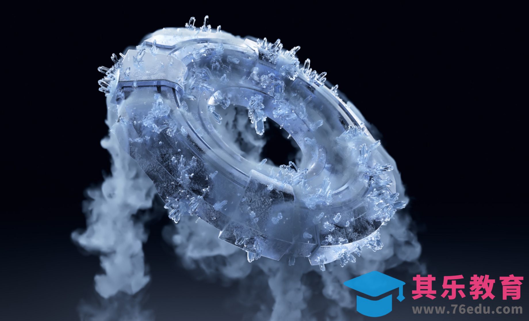 C4D制作冰霜冷气飘落[虎课网C4D设计视频教程][产品数码建模MP4教程全集 ]-第1张图片-我要自学网