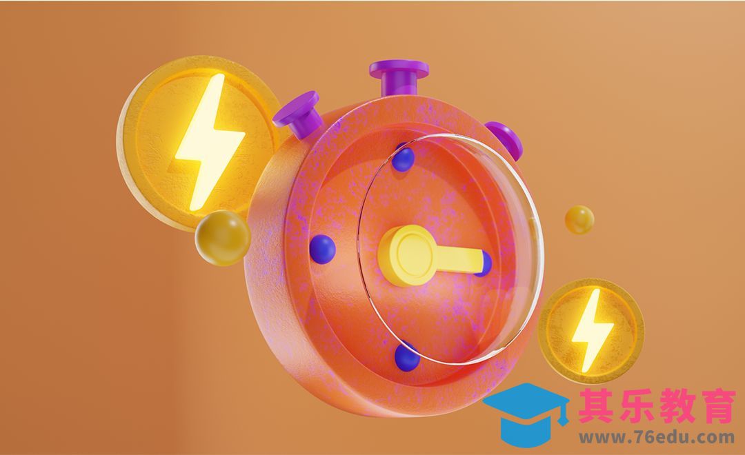 Blender-卡通闹钟图标渲染[虎课网Blender视频教程][Blender建模教程MP4教程全集 ]-第1张图片-我要自学网