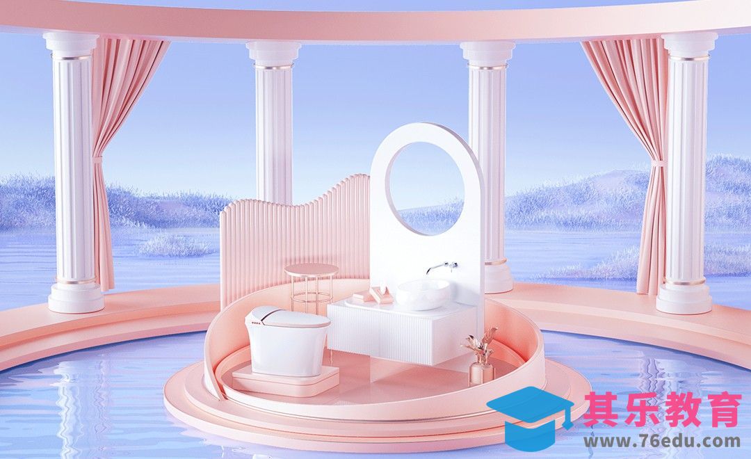 C4D+OC-卫浴场景渲染[虎课网C4D设计视频教程][产品数码建模MP4教程全集 ]-第1张图片-我要自学网