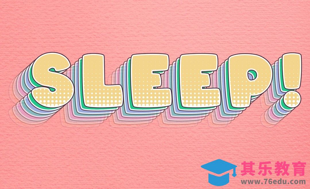 PS-3分钟搞定波普风格可爱字体设计[虎课网平面设计视频教程][字体设计教程MP4高清全集 ]-第1张图片-我要自学网