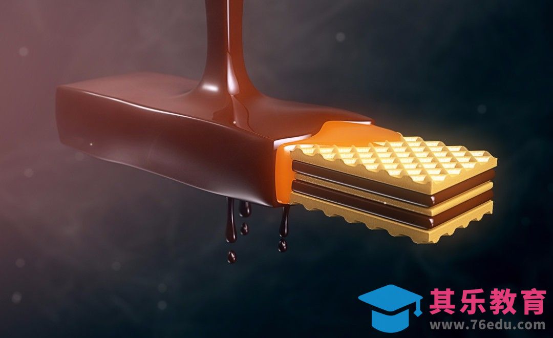 C4D-特效-巧克力饼干[虎课网C4D设计视频教程][产品数码建模MP4教程全集 ]-第1张图片-我要自学网