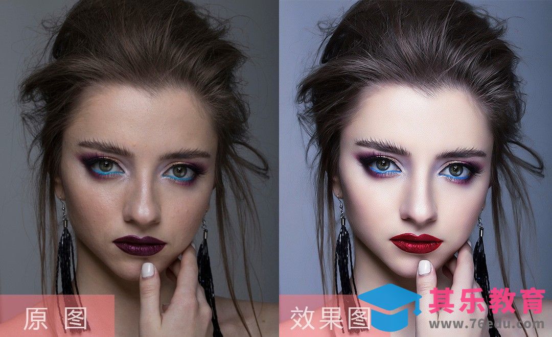 PS-浅色彩妆人像精修[虎课网手机摄影入门视频教程][MP4产品摄影教程全集 ]-第1张图片-我要自学网