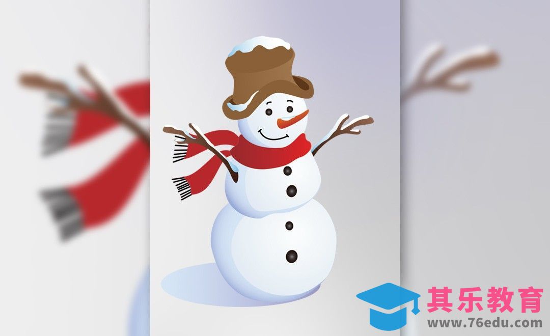 PS-鼠绘插画-可爱小雪人[虎课网绘画插画视频教程][ipad商业插画MP4教程全集 ]-第1张图片-我要自学网