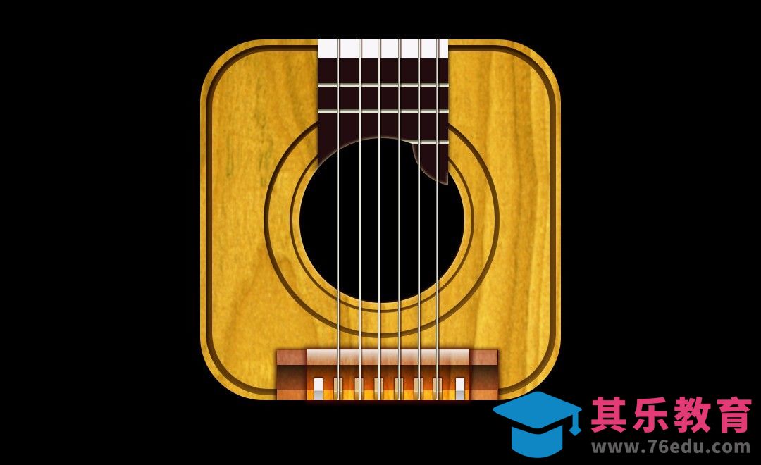 PS-吉他UI图标[虎课网UI设计视频教程][UI设计教程全集MP4 ]-第1张图片-我要自学网