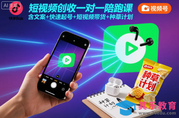 短视频创收一对一陪跑课,含文案+快速起号+短视频带货+种草计划-第1张图片-我要自学网 短视频创收一对一陪跑课,含文案+快速起号+短视频带货+种草计划-第1张图片-我要自学网