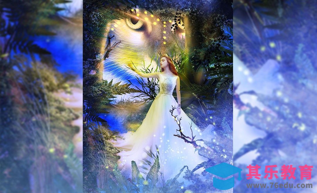 PS-美女和猫海报合成（上）[平面设计视频教程][海报设计MP4高清全集 ]-第1张图片-我要自学网