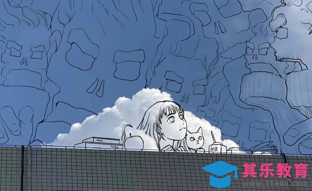 SAI-利用云朵创造一幅插画[虎课网绘画插画视频教程][ipad商业插画MP4教程全集 ]-第1张图片-我要自学网