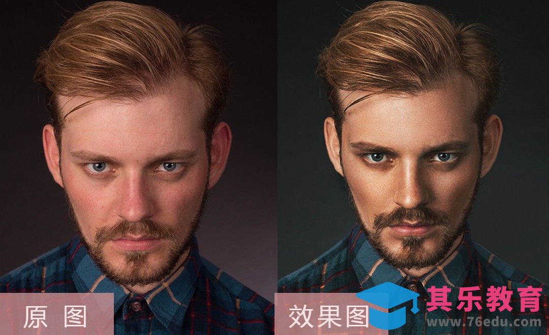 PS-带胡子欧美男士人像精修[虎课网手机摄影入门视频教程][MP4产品摄影教程全集 ]-第1张图片-我要自学网