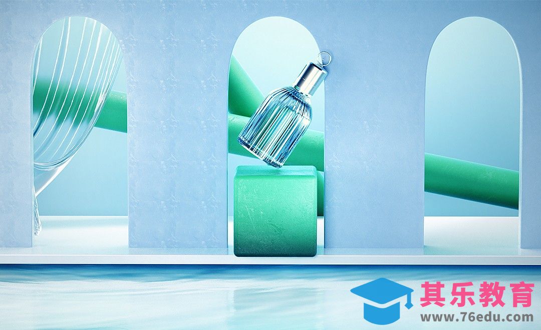 C4D+OC-蓝调香水场景渲染[虎课网C4D设计视频教程][产品数码建模MP4教程全集 ]-第1张图片-我要自学网