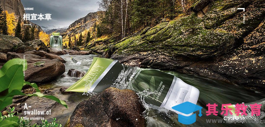 PS-相宜本草创意合成广告[平面设计视频教程][海报设计MP4高清全集 ]-第1张图片-我要自学网