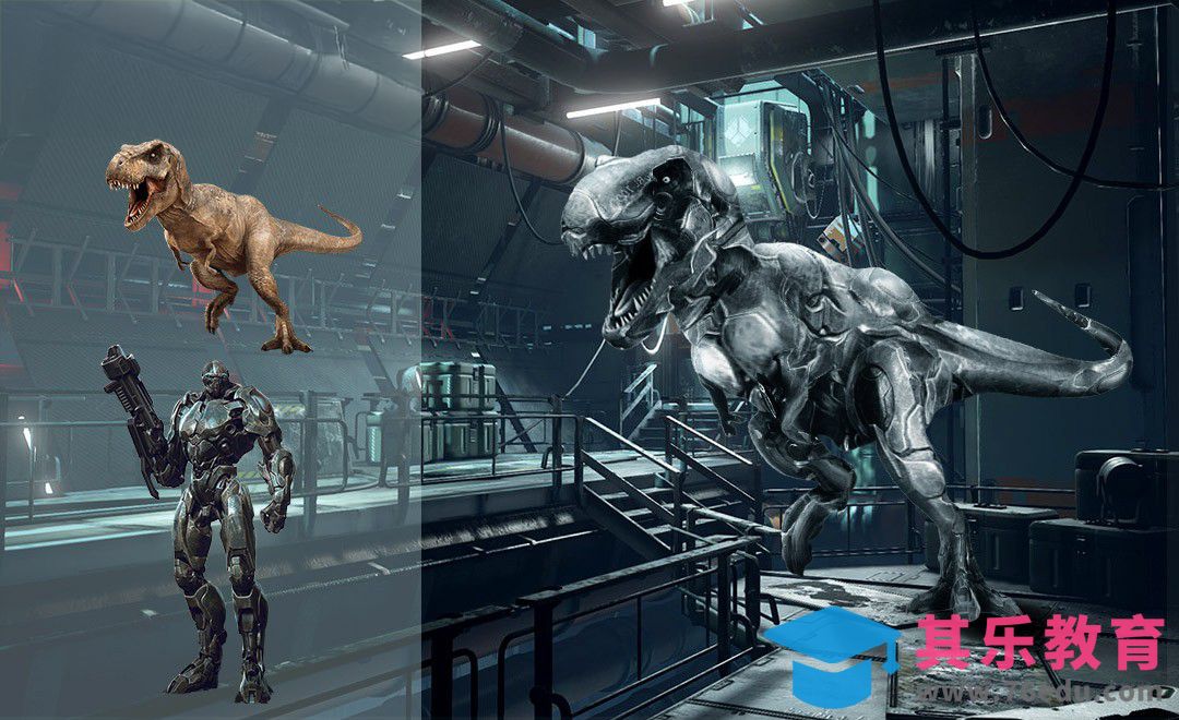 PS-机械恐龙合成[平面设计视频教程][海报设计MP4高清全集 ]-第1张图片-我要自学网