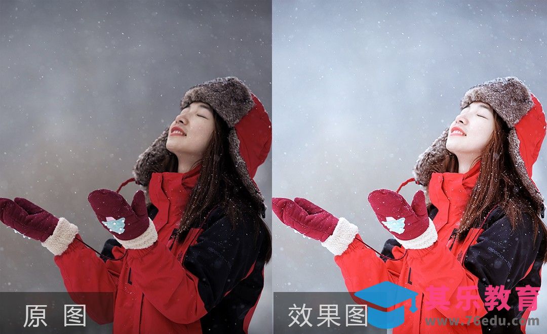 PS-雪景人像后期处理[虎课网手机摄影入门视频教程][MP4产品摄影教程全集 ]-第1张图片-我要自学网