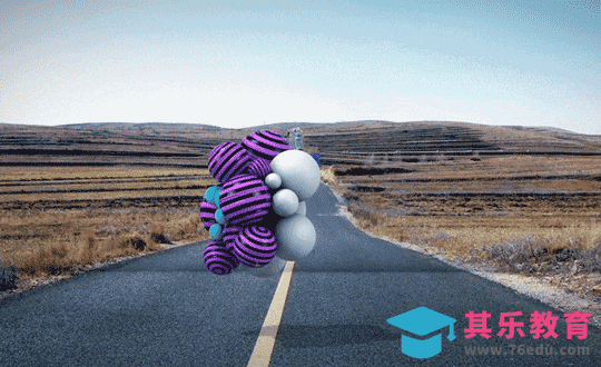 C4D+AE-气球与三维实景结合动画[虎课网C4D设计视频教程][产品数码建模MP4教程全集 ]-第1张图片-我要自学网