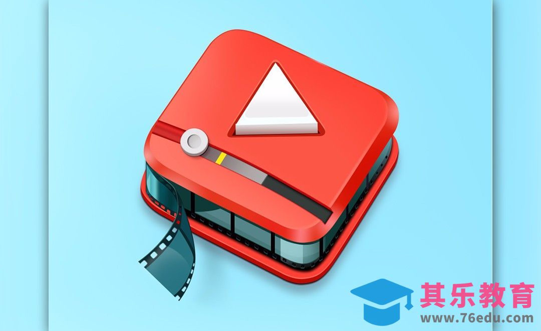 PS-播放器图标鼠绘胶片案例[虎课网UI设计视频教程][UI设计教程全集MP4 ]-第1张图片-我要自学网