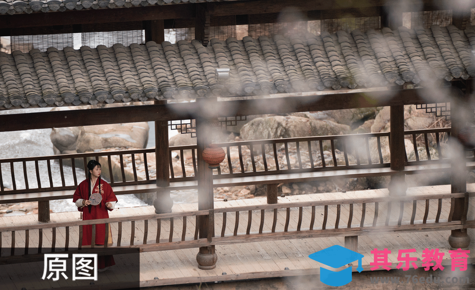 PS-古风人像桃花远景后期精修《重楼未雨》-上篇[虎课网手机摄影入门视频教程][MP4产品摄影教程全集 ]-第1张图片-我要自学网