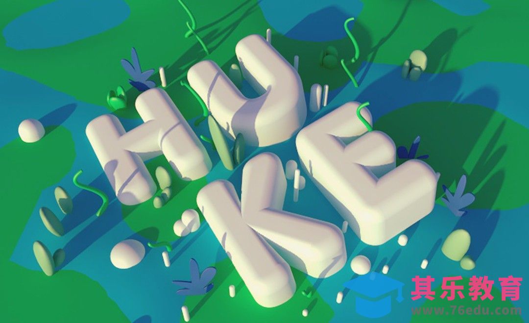 C4D-低多边形风格卡通字体场景制作[虎课网C4D设计视频教程][产品数码建模MP4教程全集 ]-第1张图片-我要自学网