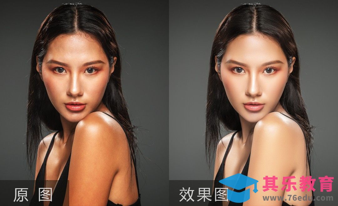 PS-黑色背景模特皮肤修饰[虎课网手机摄影入门视频教程][MP4产品摄影教程全集 ]-第1张图片-我要自学网