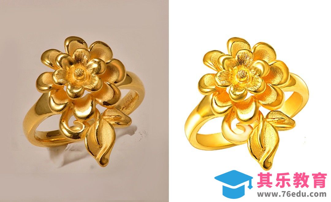 PS图层解锁-黄金戒指精修[虎课网电商产品精修视频教程][最新PS修图教程全集MP4 ]-第1张图片-我要自学网