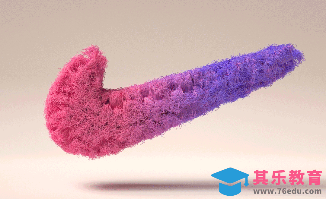 C4D+OC-logo毛发飘动动画[虎课网C4D设计视频教程][产品数码建模MP4教程全集 ]-第1张图片-我要自学网